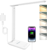 White crown Folding Dimmable Table Lamp – Modern Accent Light for Living Room Hobby and Reading Nooks