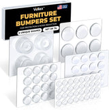 CLEARGRIP Self-Adhesive Furniture Pads – Seamless Clear Bumpers for Glass-Front Cabinets and Display Case Styling
