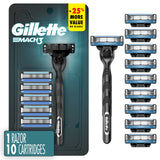 Gillette Mach3 Cartridge Refills – Gentle Self-Care Shaving Routine for Sensitive Skin, 12-Pack