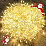 Brightown Minimalist Fairy Lights 88ft 240LED, Clear Wire Warm White for Intentional Living Room, Sun Room & Clean Aesthetic