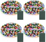Brightever Twinkle Lights – Simple Scandinavian Home Accent, 16.4FT Battery Operated LED Lights Dark Green Wire 2 Pack