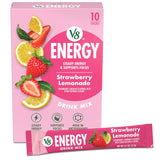 V8 Energy Strawberry Lemonade Energy Drink Powder for Daily Vitamin Intake, Antioxidant A C E and B Complex