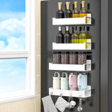 MagnetBrand Magnetic Oven Side Shelf – Modern Farmhouse Kitchen Storage, Rust-Resistant Rack in Brown