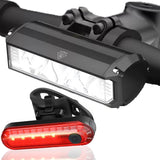 Luminoak LED Bike Headlight and Taillight – Useful Outdoor Gift for Him or Her Who Loves Night Cycling, Hiking, and Weekend Rides