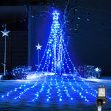BlcTec UL-Certified Waterfall String Lights – Worry-Free Outdoor Christmas Display with Built-In Auto Timer