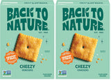 Back to Nature Cheezy Square Crackers – Family Pantry Cheese Cracker, Dairy-Free Kids Snack for School and Home