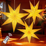 5Pcs White Silver Snowflake Star Lanterns – Clean-Line Seasonal Decor for the Intentional Home, Tool-Free Magnetic Assembly