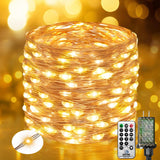 btfarm LED Fairy Lights 33FT Plug in – Dimmable Warm White String Lights with Timer Remote for Reading Nook, Headboard Wrap, and Apartment Living Room