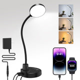 LUMINOAK WarmGlow Table Lamp – Valentine's Day Gift for Women, Bedside Reading Light with Night Mode and USB Ports