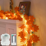 suddus Ivy String Lights for Outdoor Dining – Water-Resistant 33ft Vine with Warm White LEDs and Remote