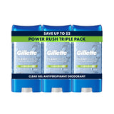 Gillette 72hr Men’s Antiperspirant – Pre-Office Confidence Stick, Clear Gel Cool Wave Pack of 3
