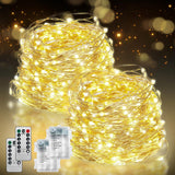 LumBliss LED String Lights – Less Is More Home Styling, 200 LED Bare Copper Wire Lights for Minimalist Shelf Display