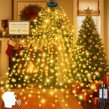 Cascadia Lights Pet and Kid Friendly Christmas Lights for Playroom and Nursery, Voice-Controlled 12-Mode Dimmable Waterfall Lights with Timer