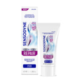 Sensodyne Clinical Repair Whiten & Shine Toothpaste – Elevated Vanity Counter Essential for Sensitive Teeth, 2.3 oz