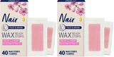 Nair Dermatologist-Tested Hair Remover Wax Strips – Elegant Beauty Solution with Post-Wax Care, 40 Count