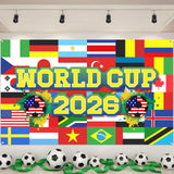 World Football Tournament Cup Celebration Backdrop 43x71 Inch Bedroom Aesthetic Accent Piece for Football Fan Home Theater Setup