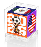 World Cup Themed Puzzle Cube – Living Room Conversation Piece, 2.2 Inch Football Novelty for Display Cabinet