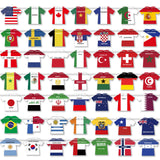 WorldDecor Backyard Tailgate Decor International Soccer Jersey Flag String 50 Pieces for Open Air Match Day Parties