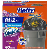 Hefty Strong Drawstring Trash Bags – Portable Heavy-Duty Bags for Picnics, Tailgates, and Outdoor Events, 33 Gallon