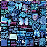 Gift-Ready Sports Sticker Bundle – 50 Neon Vinyl Decals for Guitar Players, Skateboarders & Cyclists