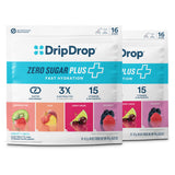 DripDrop Zero Sugar Plus - Minimalist Hydration Routine with Zero Sugar and No Artificial Dyes, Intentional Wellness