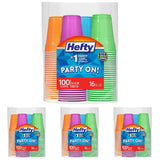 Hefty Party On Patriotic Party Cups – Worry Free Hosting Drinkware That Resists Cracking and Leaking All Party Long, 76 Pieces