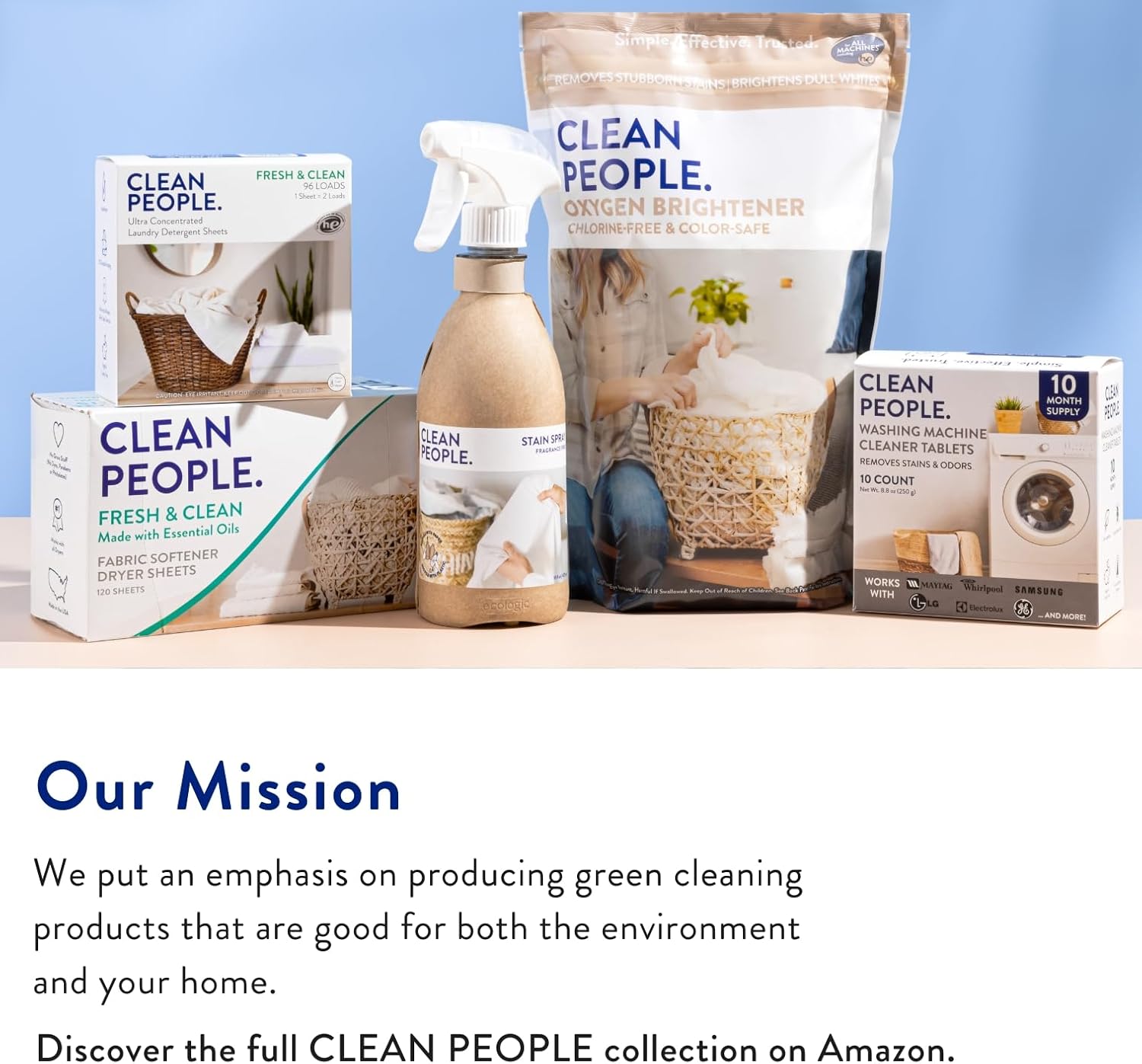 The Clean People Baby Unscented Wash - Skin-Safe Detergent for Allergy-Conscious Homes, 100 Load Concentrated