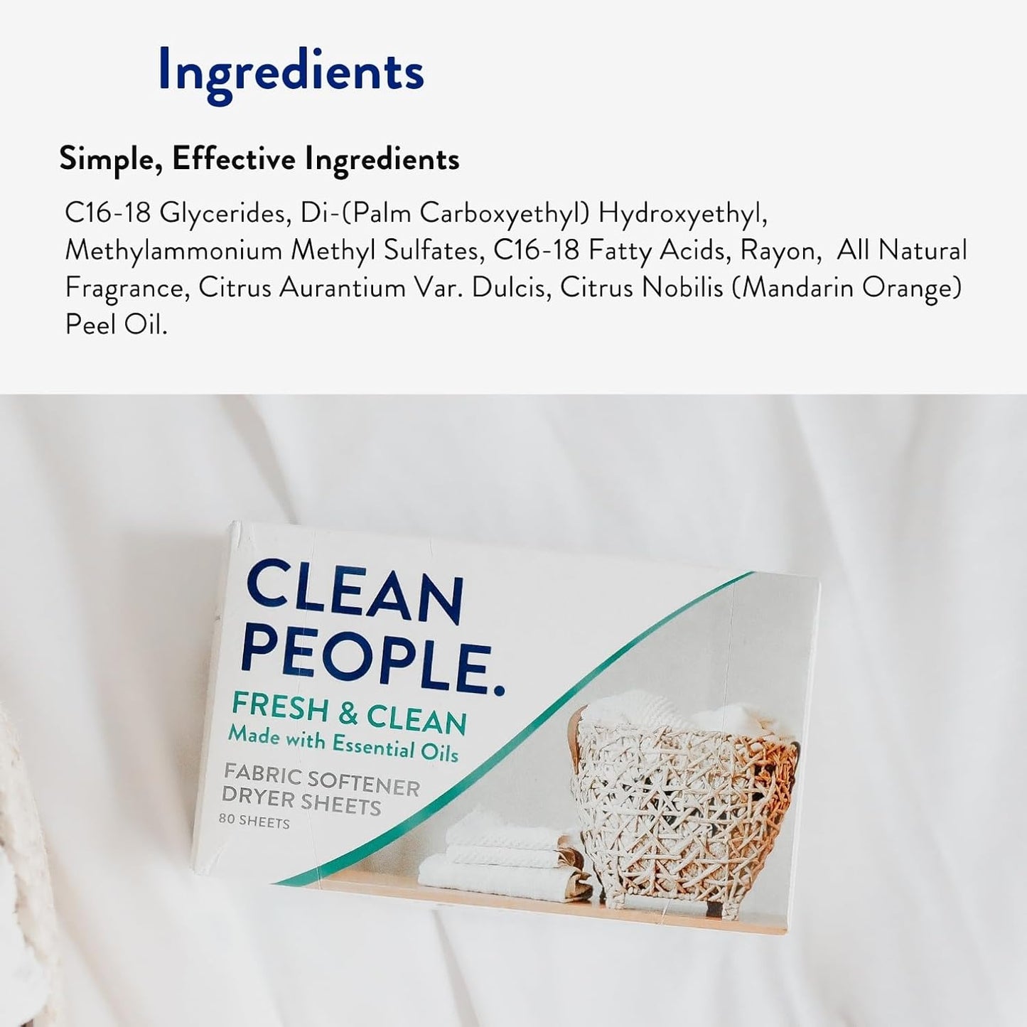 The Clean People Fabric Softener Sheets – Eco-Friendly Dryer Sheets as a Mother's Day Gift for Clean-Living Moms, 240 Pack