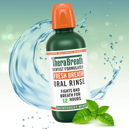 TheraBreath Rainforest Mint Rinse – Premium Oral Care Gift Set for Mom, Housewarming, and Valentine's Day