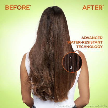 thermo-lock application method using a flat iron to seal in sleekness