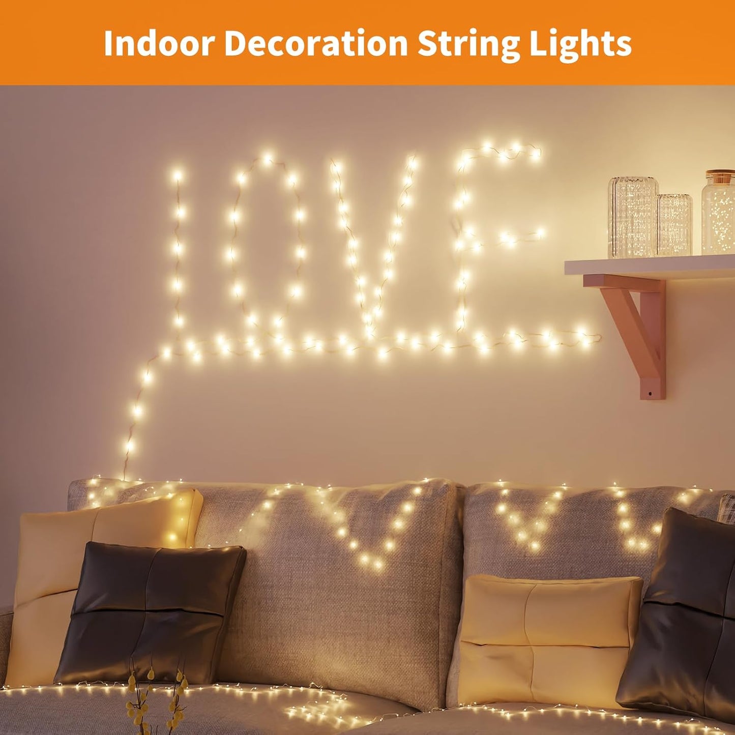 TingMiao Outdoor String Lights – Garden Party and Tent Decor, 6 Pack 7.2 ft Mini LED Waterproof Set