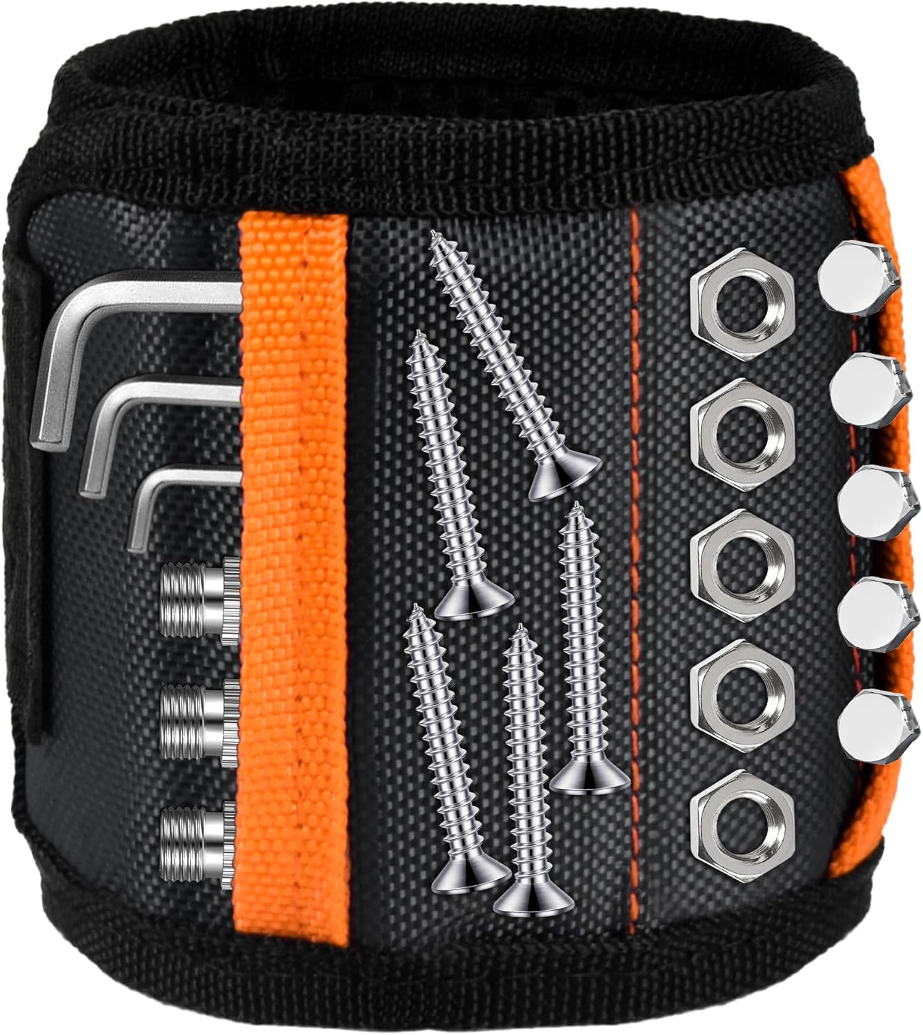 Tmacker Magnetic Wristband – Lightweight 3rd Hand for Carpenters Auto Mechanics and Construction Pros on the Job