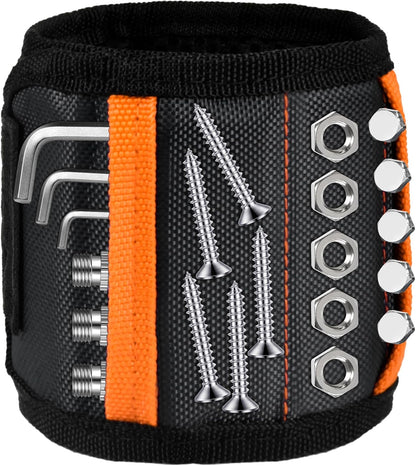 Tmacker Magnetic Wristband – Lightweight 3rd Hand for Carpenters Auto Mechanics and Construction Pros on the Job