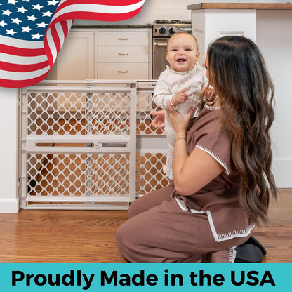 Toddleroo by North States Supergate Ergo Baby Gate – Useful First-Time Parent Gift for Childproofing a New Home