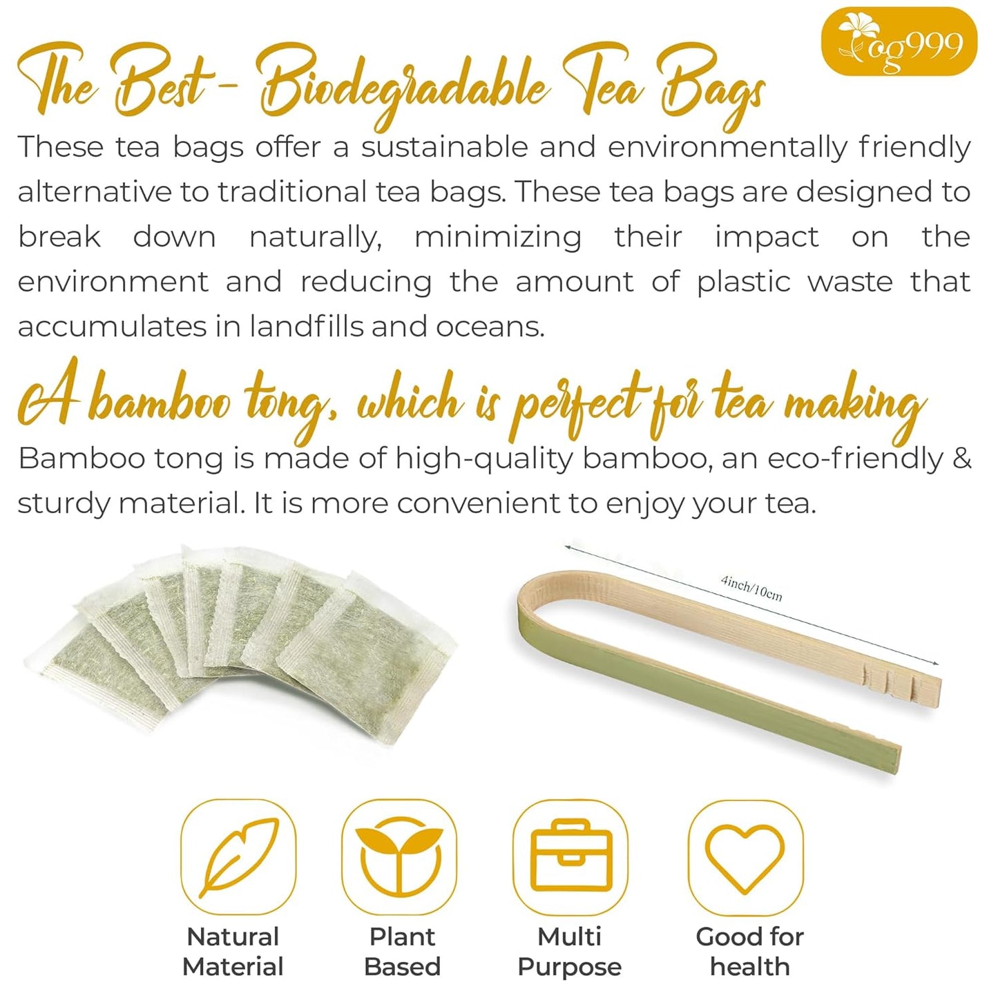 TOG999 Premium Tea Bags in Resealable Pouch – Cozy Holiday Stocking Stuffer for Mom, Wife, and Tea Enthusiasts