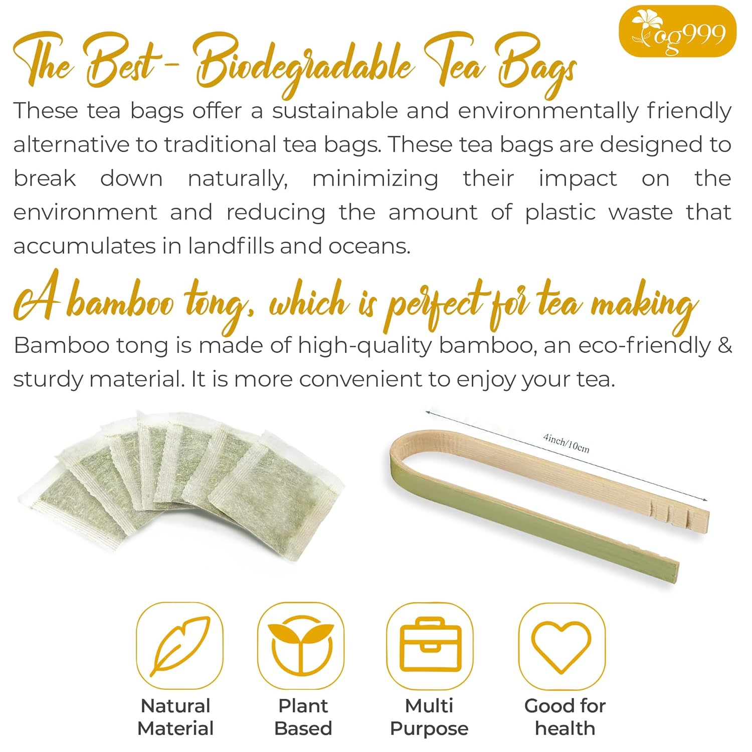 TOG999 Premium Tea Bags in Resealable Pouch – Cozy Holiday Stocking Stuffer for Mom, Wife, and Tea Enthusiasts
