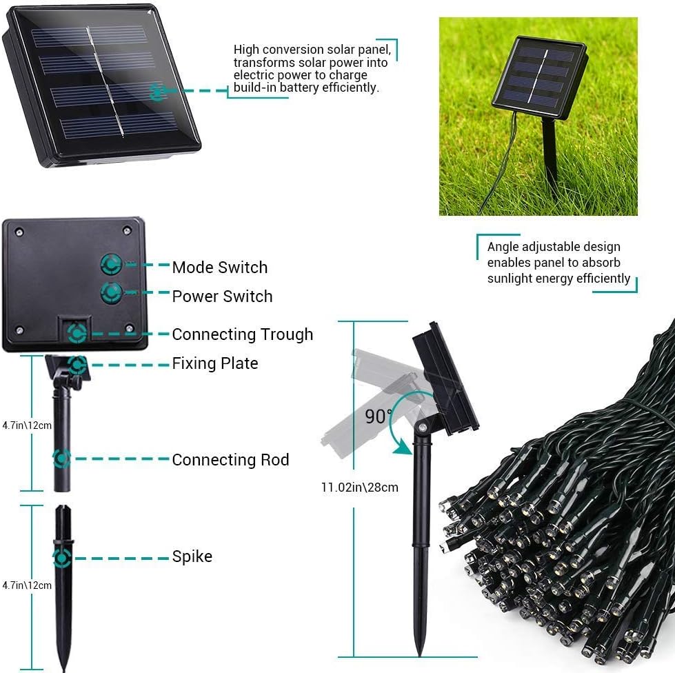 Toodour Solar LED Lights – Stylish House Decor for Shelves, Walls, and Window Displays, Dusk-to-Dawn