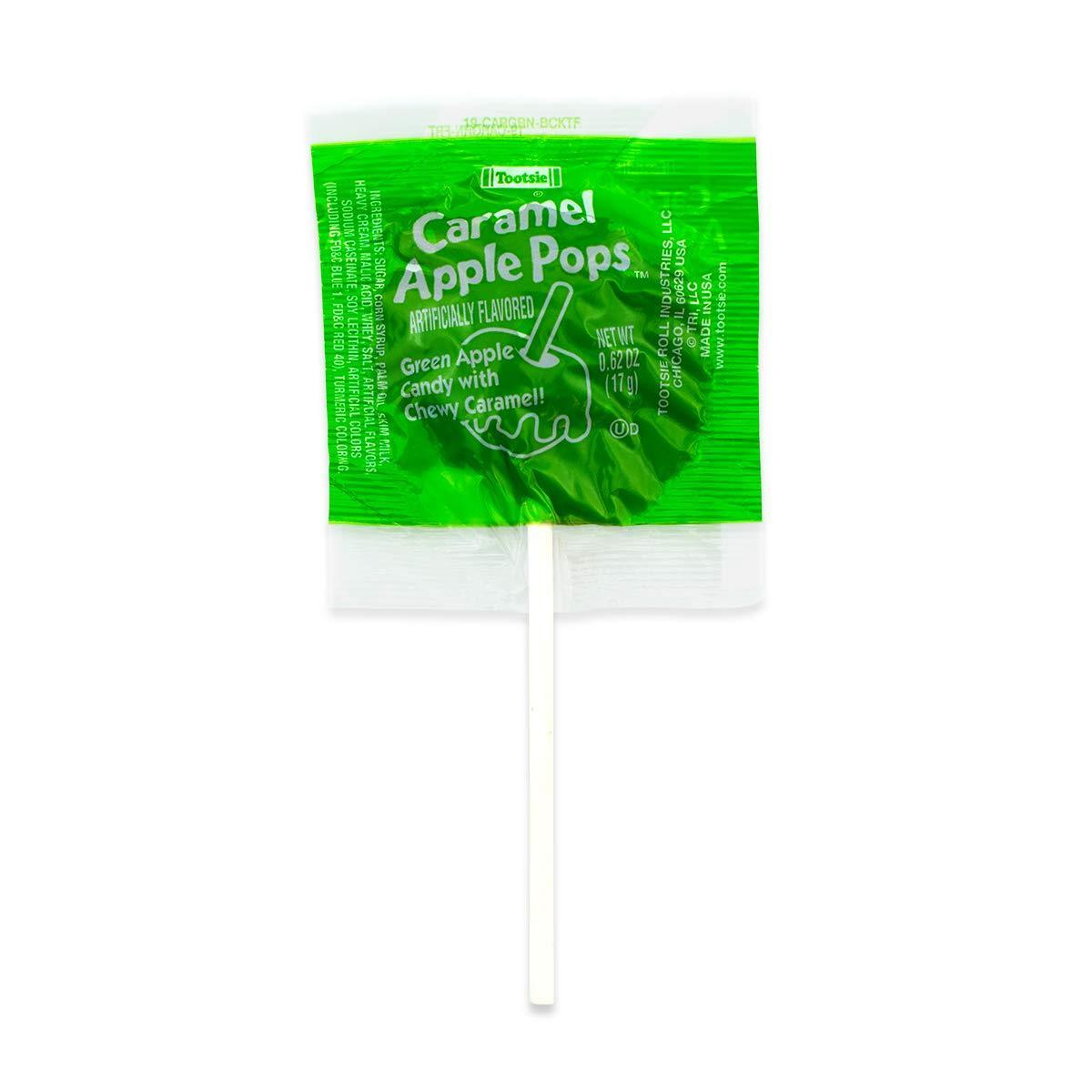 Tootsie Roll Caramel Apple Suckers – Hostess Gift and Housewarming Candy Bowl Filler, Bulk 48 Wrapped Pops