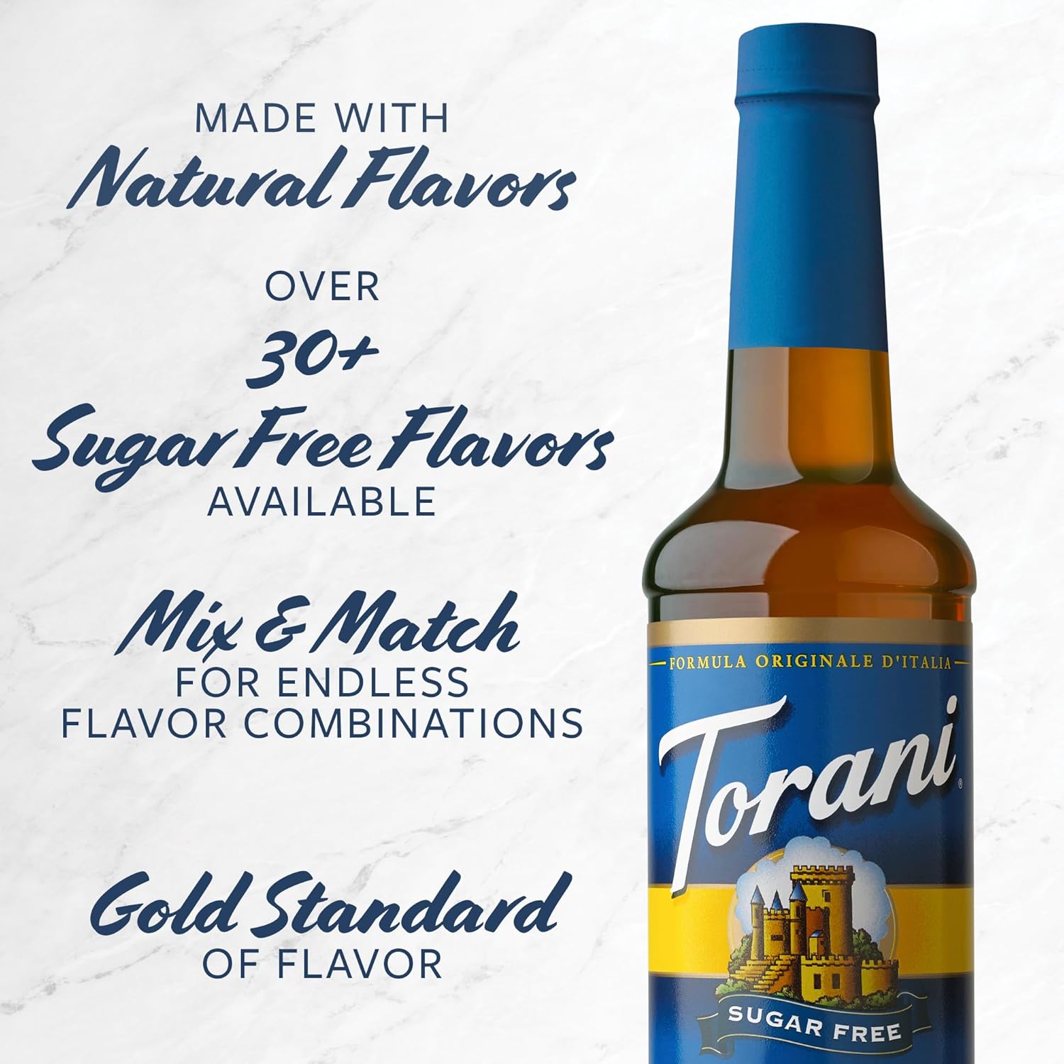 Torani Sugar Free Flavored Syrup Variety Pack for Health-Conscious Home Baristas, Zero-Sugar Coffee and Smoothie Enhancer