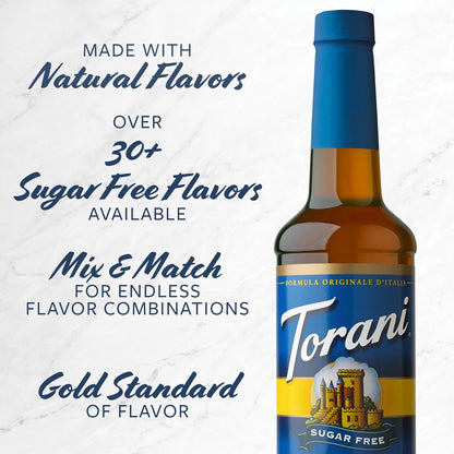 Torani Sugar Free Flavored Syrup Variety Pack for Health-Conscious Home Baristas, Zero-Sugar Coffee and Smoothie Enhancer
