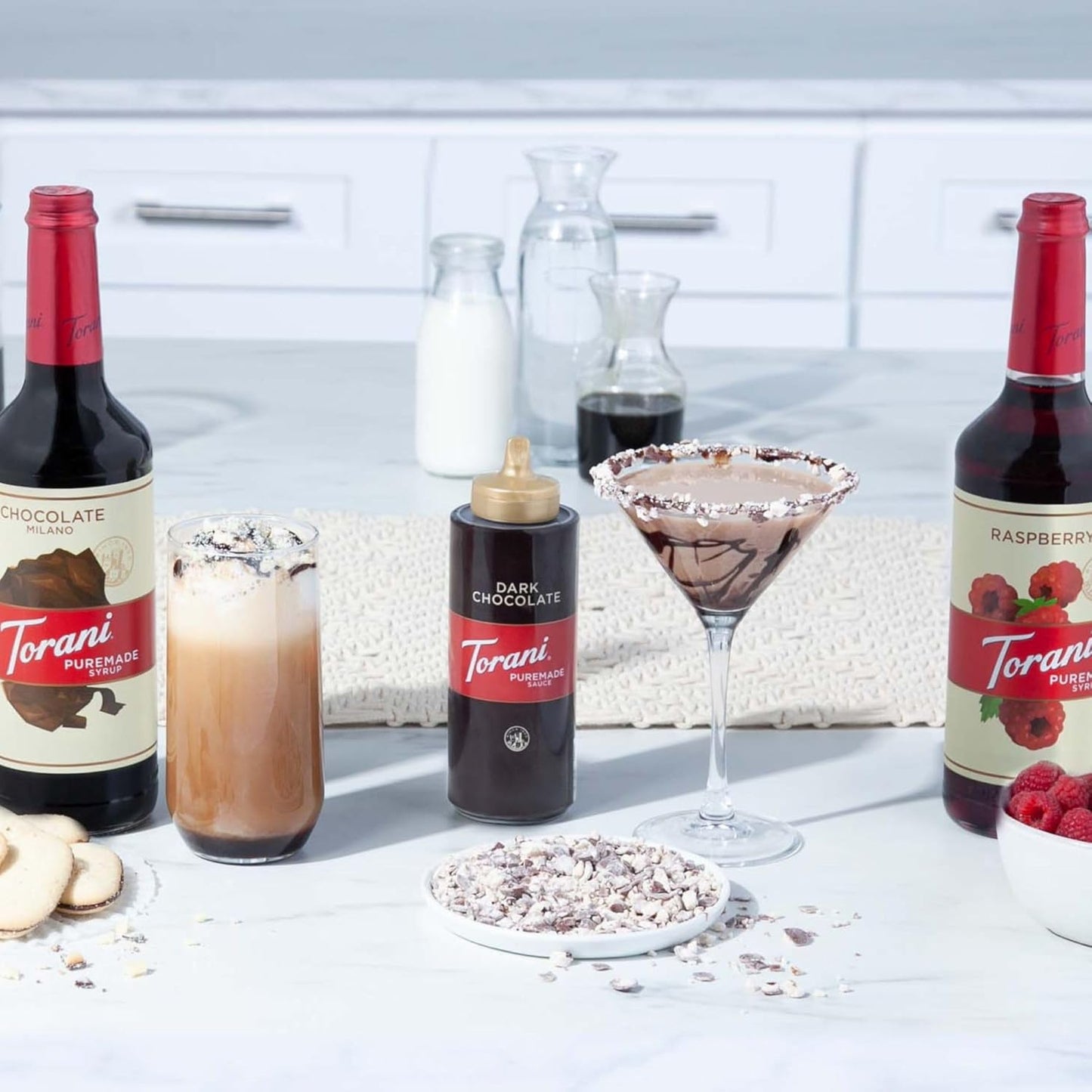 Torani White Chocolate Puremade Sauce – Gourmet Pantry Staple for the Sophisticated Home Barista, Rich Mocha & Hot Chocolate Drizzle