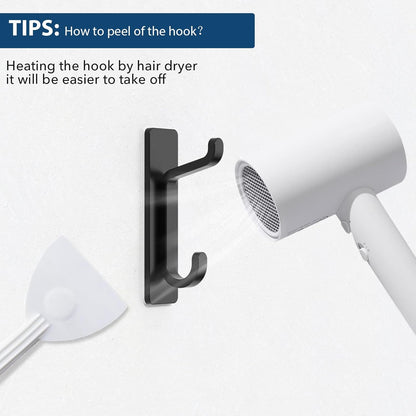 Towlz Weather-Resistant Coat Hooks for Patio and Outdoor Kitchen, Aluminum Adhesive Hooks in Five Finishes