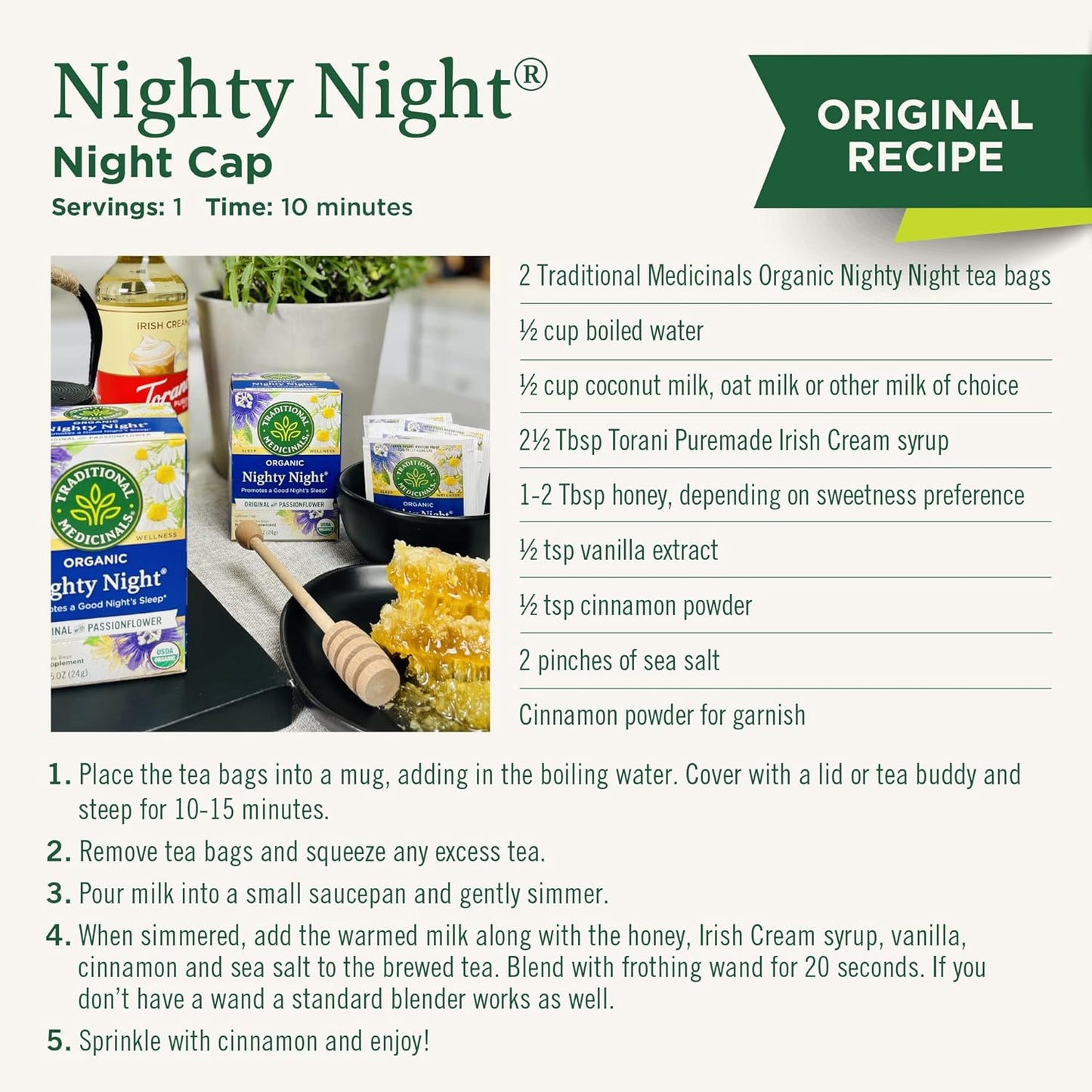 Traditional Medicinals Nighty Night Extra – Holiday Gift for Insomnia-Prone Friends and Family, 16 Bags