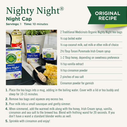 Traditional Medicinals Nighty Night Extra – Holiday Gift for Insomnia-Prone Friends and Family, 16 Bags