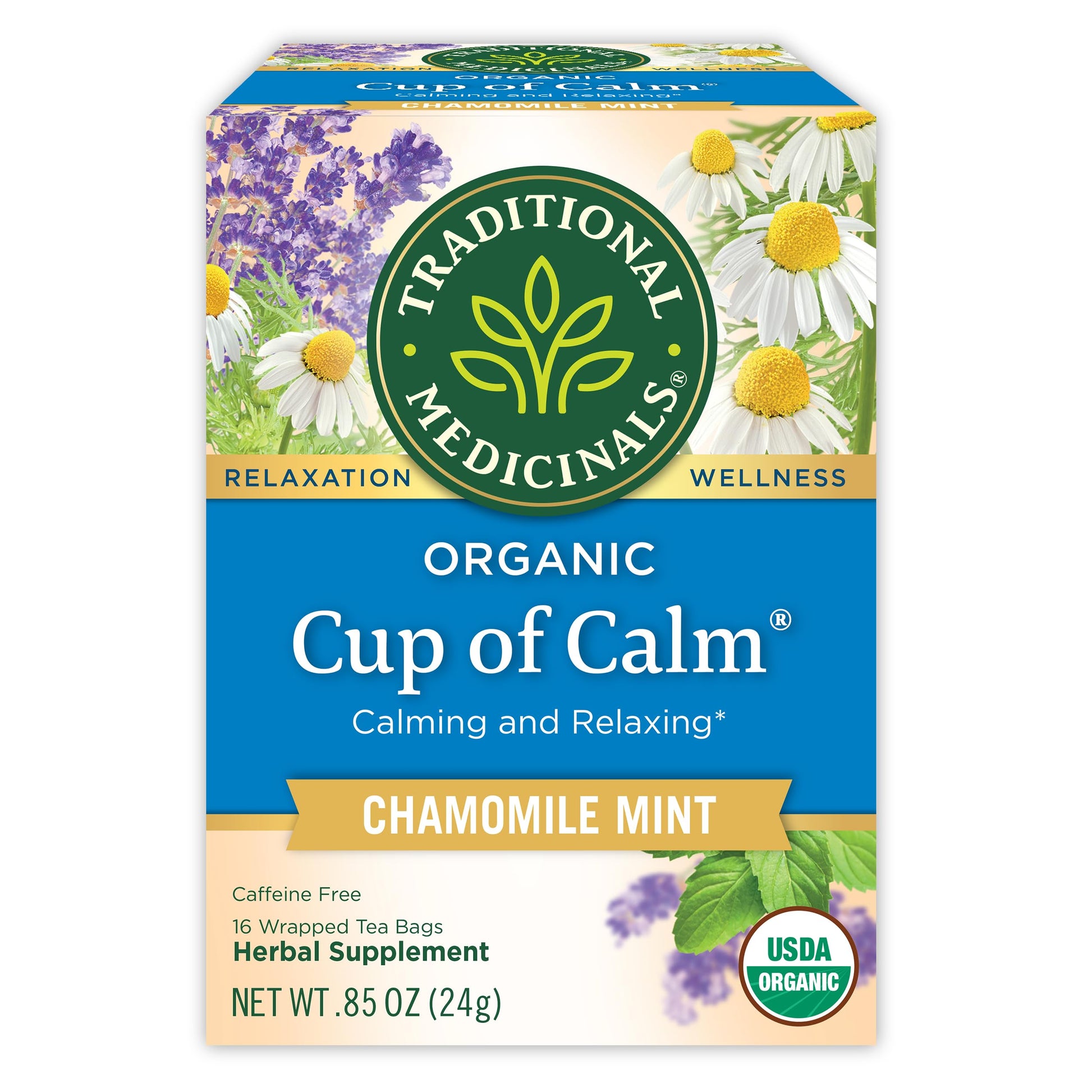 Traditional Medicinals Organic Calming Tea – Self-Care Holiday Gift Basket Addition for the Overworked Woman
