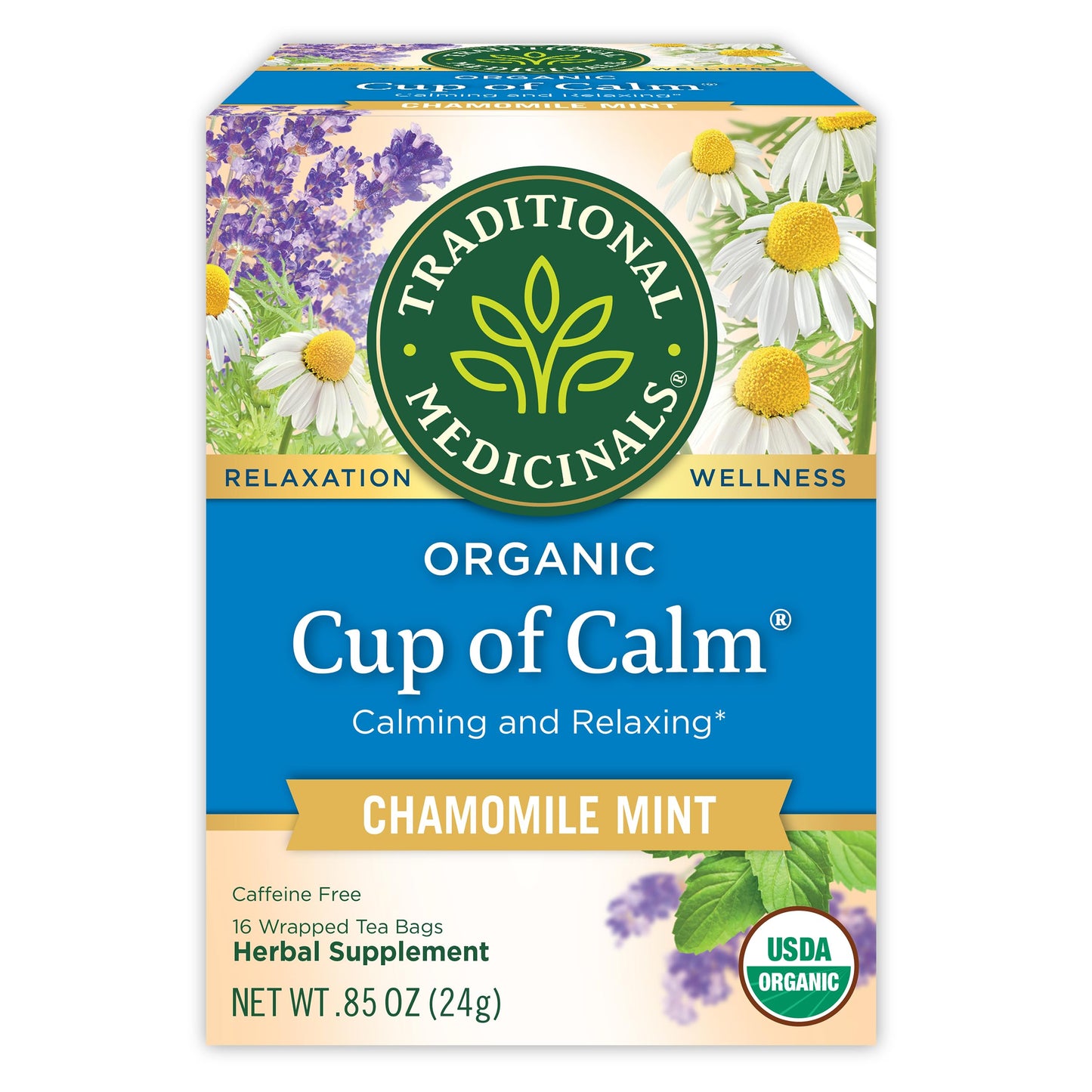 Traditional Medicinals Organic Calming Tea – Self-Care Holiday Gift Basket Addition for the Overworked Woman