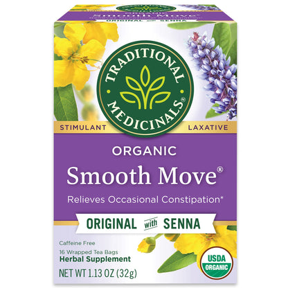 Traditional Medicinals Smooth Move – USDA Organic Digestive Tea Free from Synthetic Chemicals and Additives