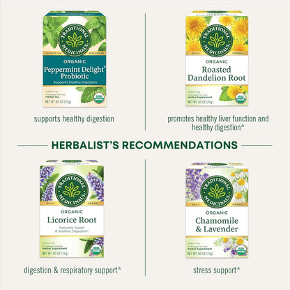Traditional Medicinals Smooth Move – USDA Organic Digestive Tea Free from Synthetic Chemicals and Additives