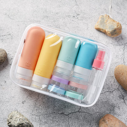 TrailHive Travel Bottles Kit - Holiday Gift for Women Who Travel, 16 Piece Silicone Travel Set with Bag