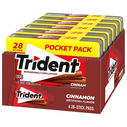 Trident Spearmint Sugar-Free Gum – Home Office Focus Chewing Aid for ADHD Concentration Support